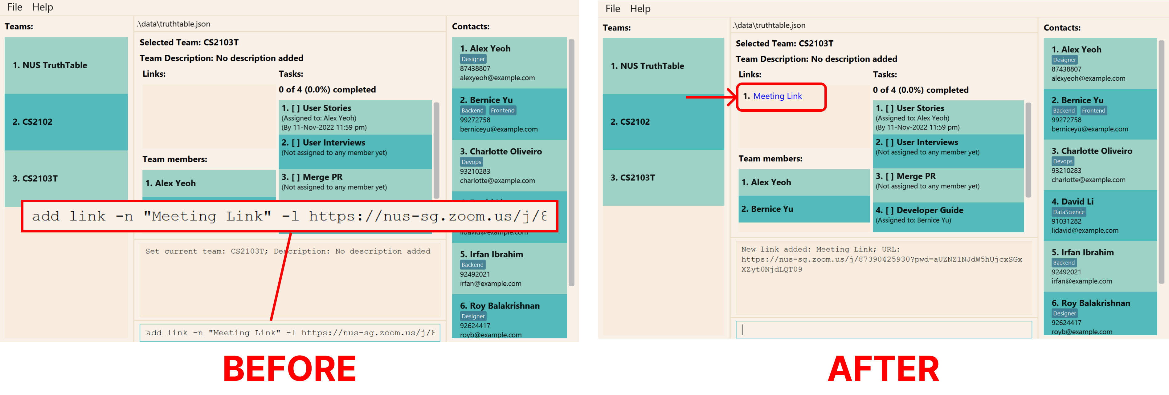 Add Link Example