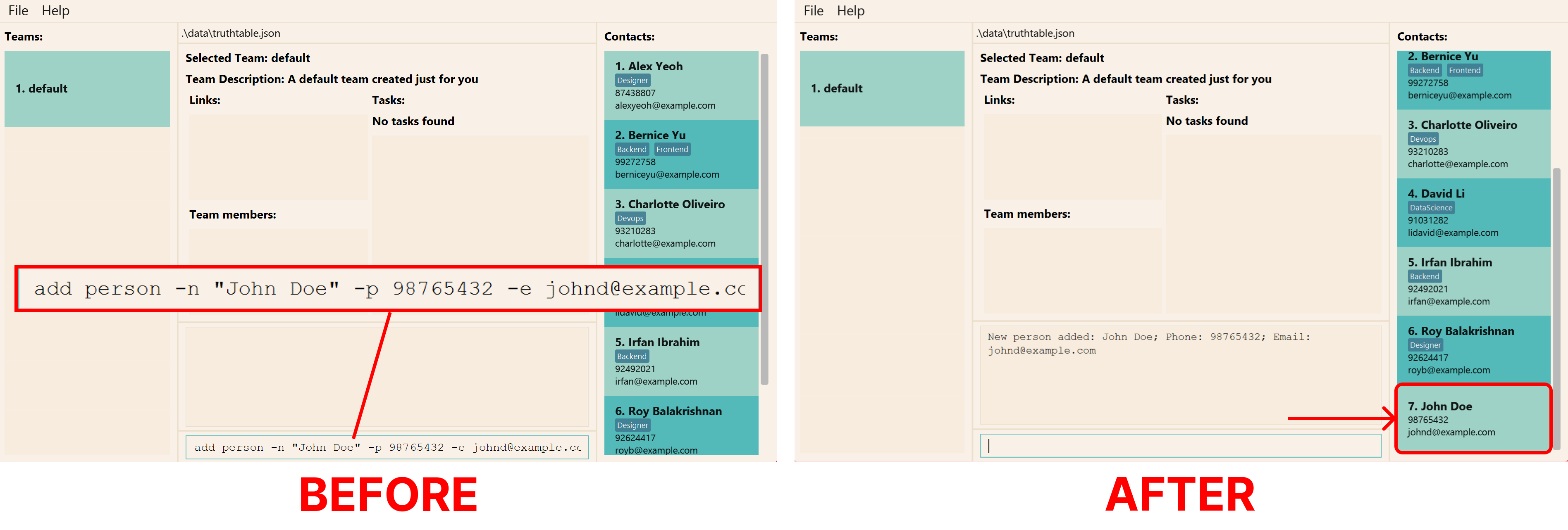 Add Person Example