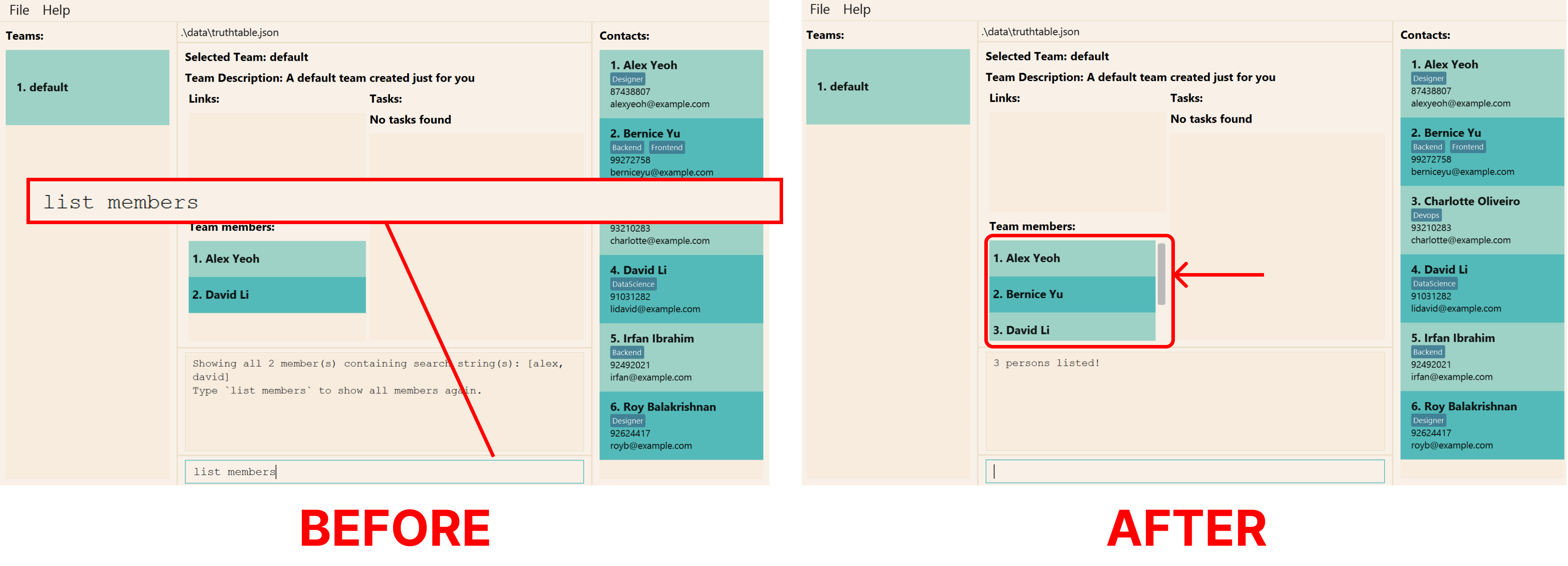 List Members Example