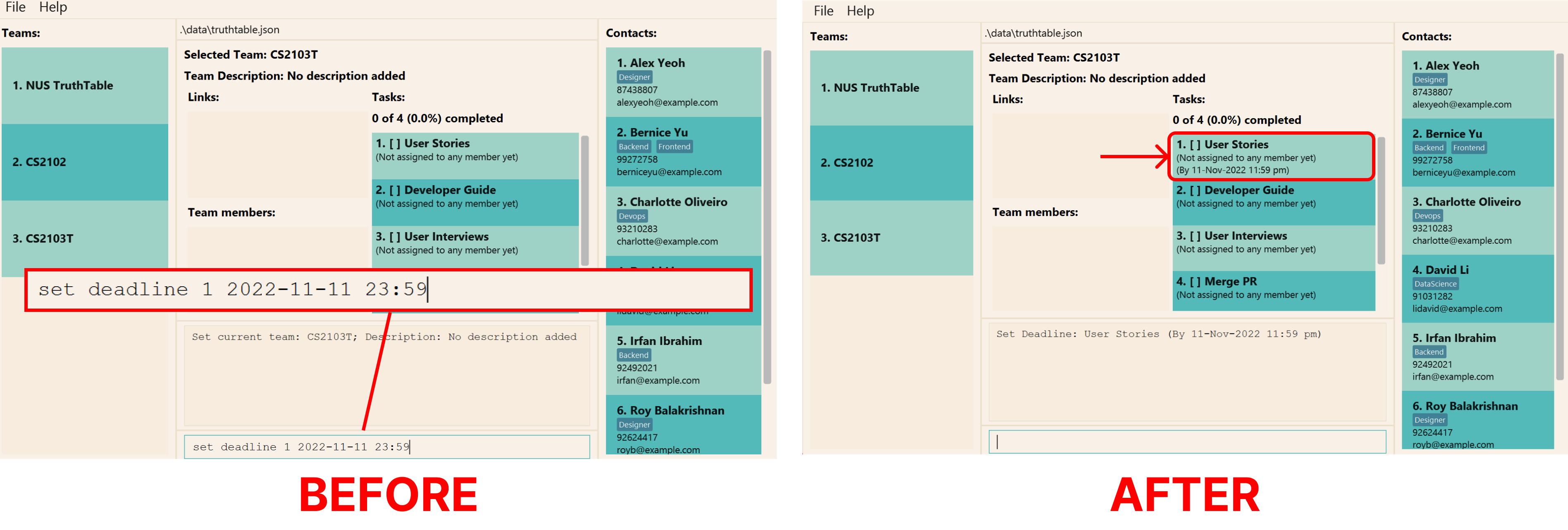 Set Deadline Example